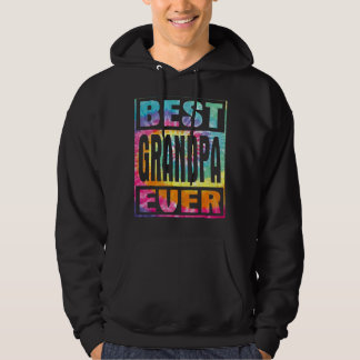 Bester Opa je Vintager Gefärbte Krawatte Vatertag Hoodie