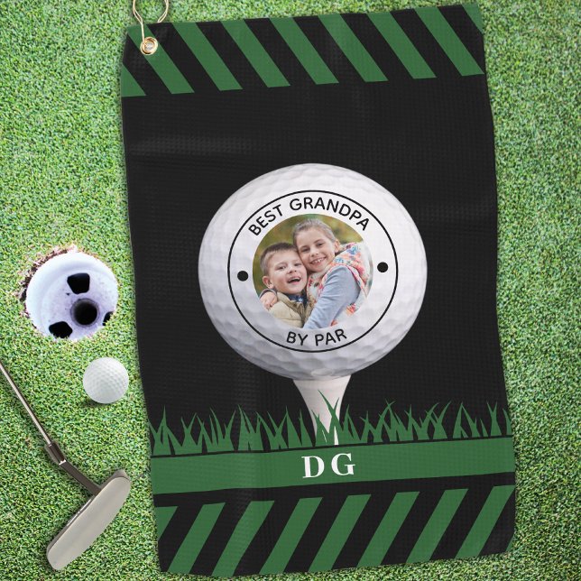 Bester Opa Mit Foto Personalisiert Golfhandtuch (Von Creator hochgeladen)