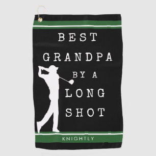 BESTER OPA MIT LANGEM ABSTAND Personalisiert Golfhandtuch