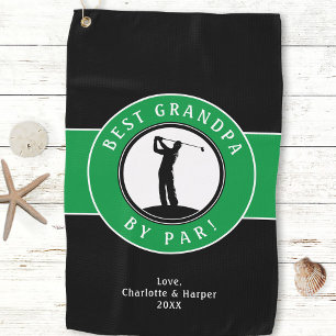 Bester Opa nach Par Elegant Sports Golfer Custom Golfhandtuch