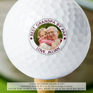 BESTER OPA NACH PAR Foto Personalisiert Marone Golfball