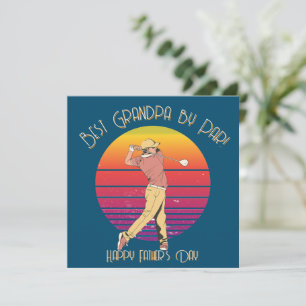 Bester Opa nach Par Golf Vater-Tag-Design Feiertagskarte