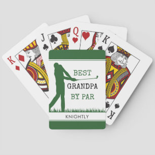 BESTER OPA NACH PAR Golfer Personalisiert Spielkarten