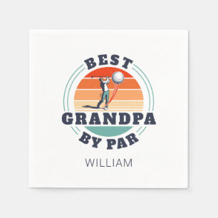 Bester Opa nach Par Personalisiert Retro Vatertag Serviette