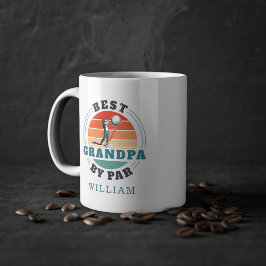 Bester Opa nach Par Retro Vatertag Personalisiert Kaffeetasse