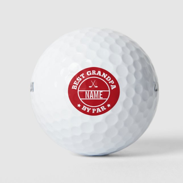 Bester Opa nach Par | Vatertag Großeltern Tag Golfball (Vorderseite)