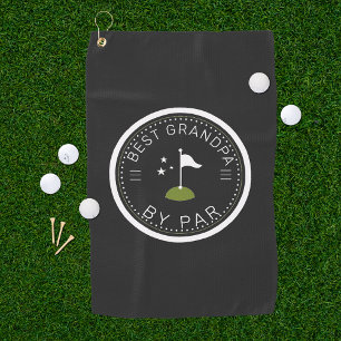 Bester Opa nach Par Vatertagsgeschenk Golfhandtuch