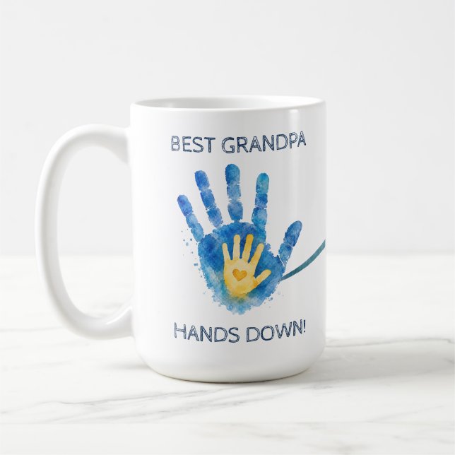 Bester Opa, ohne Frage, Vatertagsgeschenk Kaffeetasse (Links)