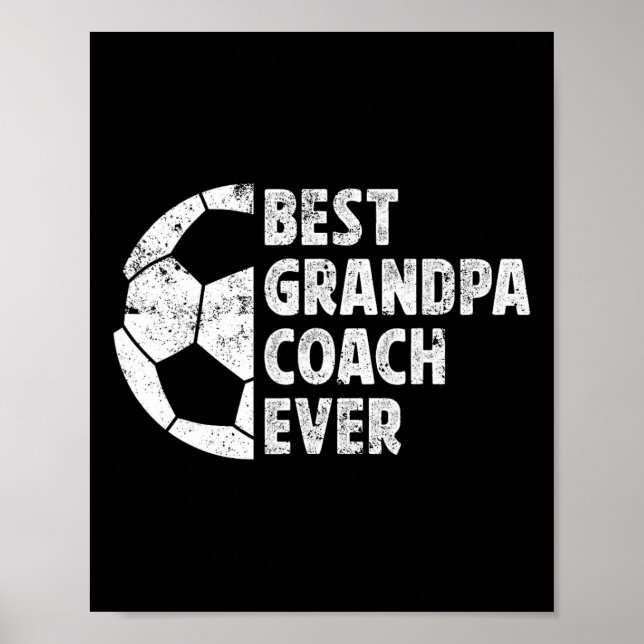 Bester Opa Trainer Fußball Opa eines Fußballspiele Poster (Vorne)