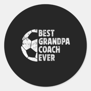 Bester Opa-Trainer Fußball-Opa eines Fußballspiele Runder Aufkleber