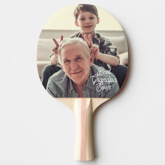 Bester Opa überhaupt Foto-Script benutzerdefiniert Tischtennis Schläger (Vorderseite)