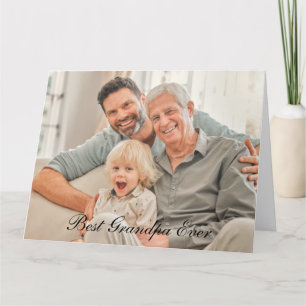 Bester Opa überhaupt Vater's Tag Papa Daddy Foto Dankeskarte