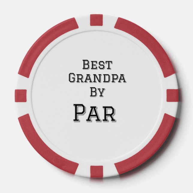 Bester Opa von Par einfache Vater Großvater Gi Pokerchips (Vorderseite)