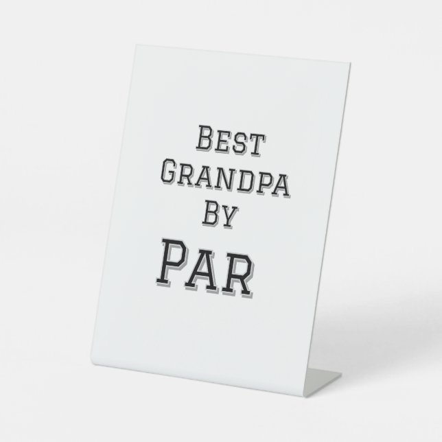 Bester Opa von Par einfache Vater Großvater Gi Sockelschild (Vorderseite)