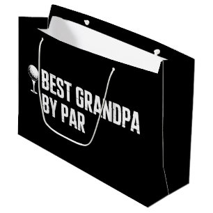 Bester Opa von Par Golf Geschenk Humor Sarkasmus L Große Geschenktüte
