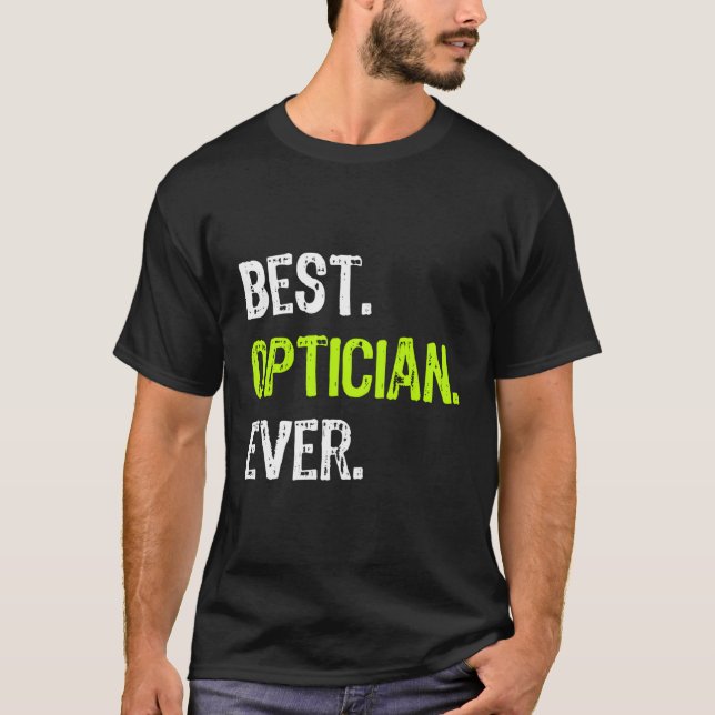 Bester Optimiker je lustiges Geschenk zu Weihnacht T-Shirt (Vorderseite)