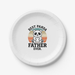 Bester Panda-Vater Aller Zeiten Vintage-Panda-Shir Pappteller