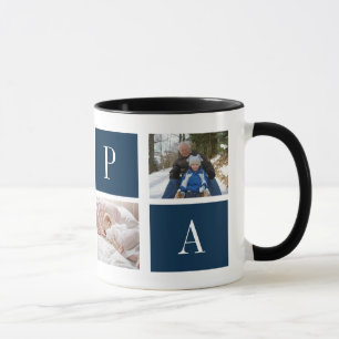 Bester Papa Aller – Individuelle 4-Foto-Collage-Ta Tasse