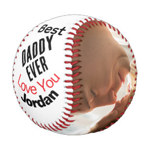 Bester Papa Aller Modern Personalisiert 2 Foto  Baseball