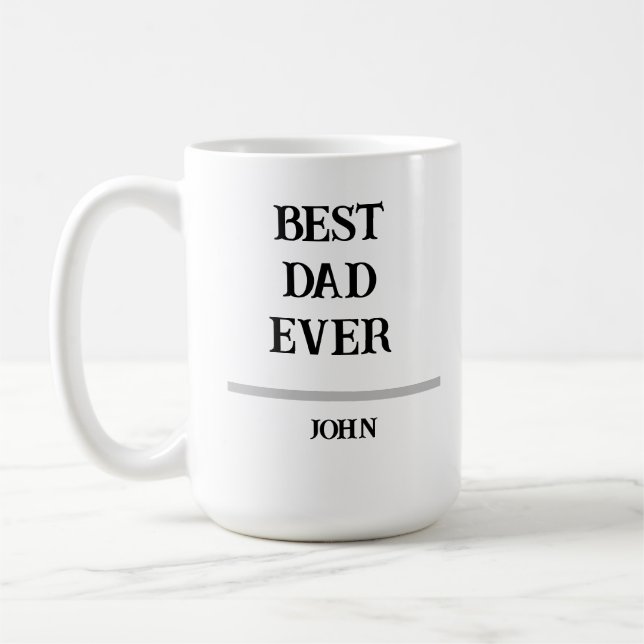 Bester Papa Aller Personalisierte Tasse mit Namen (Links)