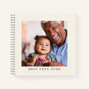 Bester Papa Aller personalisiertes Foto Einfacher Notizbuch
