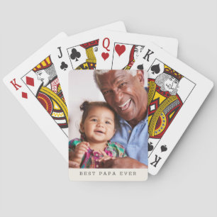 Bester Papa Aller Personalisiertes Foto Einfacher  Spielkarten