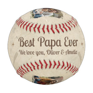 Bester Papa Aller Zeiten 2 Foto-Andenken-Geschenk Baseball