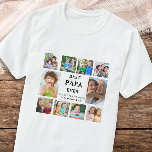 Bester Papa Aller Zeiten Enkelkinder 10 Foto-Colla T-Shirt