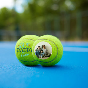 Bester Papa Aller Zeiten Handgeschriebene Fotogr Tennisbälle