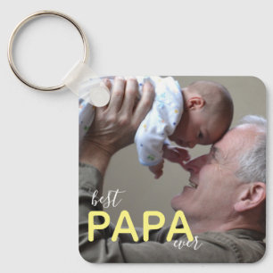 Bester Papa Aller Zeiten Opa & Baby Foto Moderne S Schlüsselanhänger