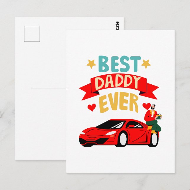 Bester Papa aller Zeiten Postkarte (Vorne/Hinten)