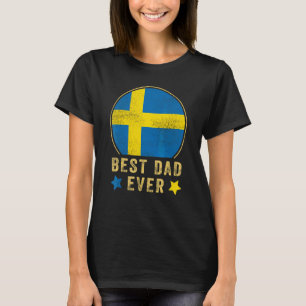 Bester Papa Aller Zeiten Schwedischer Vater Land S T-Shirt