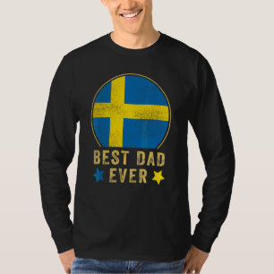 Bester Papa Aller Zeiten Schwedischer Vater Land S T-Shirt