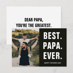Bester. Papa. Aller Zeiten. Vatertag Begleitkarte