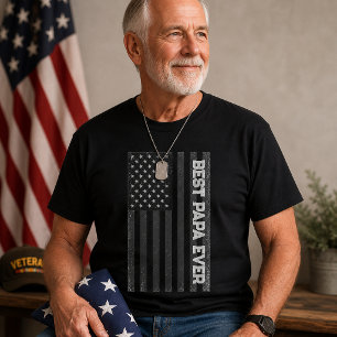 Bester Papa Aller Zeiten Verblasste Amerikanische T-Shirt