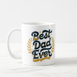 Bester Papa Aller Zeiten Vintage Gold Navy Typogra Kaffeetasse