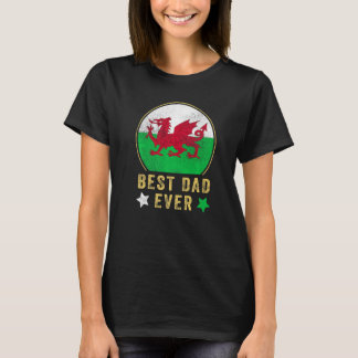 Bester Papa Aller Zeiten Welsh Vater Land Wales Fl T-Shirt