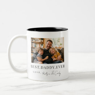 Bester Papa Allerwetter Vatertagsgeschenk Foto Zweifarbige Tasse