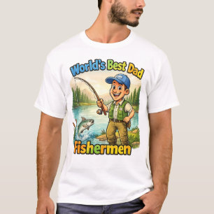 Bester Papa Angler am See Lustige Geschenkidee T-Shirt
