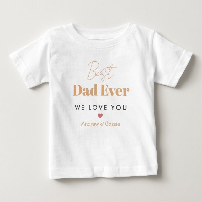 Bester Papa Baby T-shirt (Vorderseite)
