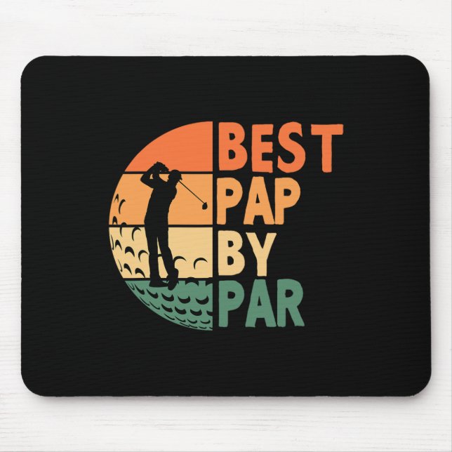 Bester Papa beim Par Golfen Lustiger Golf Golfer  Mousepad (Vorne)