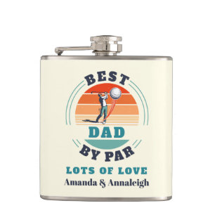 Bester Papa, benutzerdefiniert Retro von Töchtern  Flachmann