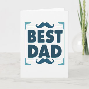 Bester Papa Blaue Kinnbart Karte