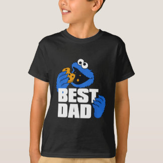 Bester Papa Blaues Monster Lustiger Cookie-Liebhab T-Shirt