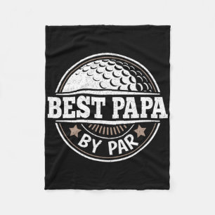 Bester Papa By Par Vintager Golfspieler Daddy Vate Fleecedecke
