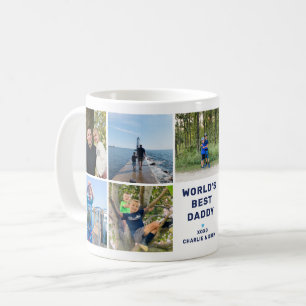 Bester Papa der Welt 8 Foto-Collage Kaffeetasse