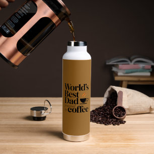 Bester Papa der Welt - angetrieben von Kaffee Vate Trinkflasche