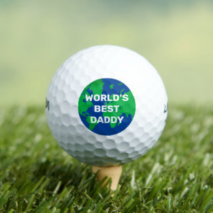 Bester Papa der Welt Benutzerdefinierter Titel Golfball