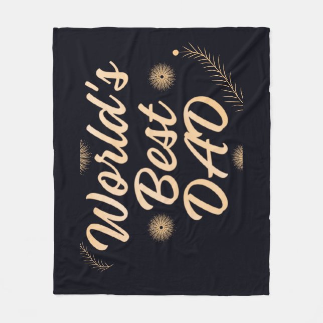 Bester Papa der Welt  Einfache Typografie Väter Fleecedecke (Vorderseite)