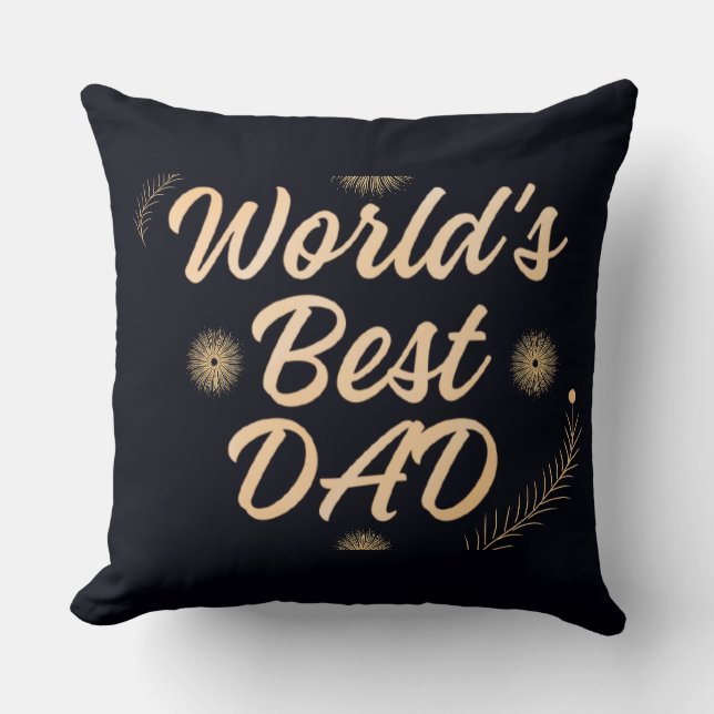 Bester Papa der Welt  Einfache Typografie Väter Kissen (Vorderseite)